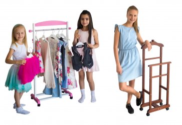 Підлогові пересувні вішаки для одягу